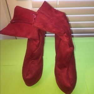 Red and bold beautiful boots